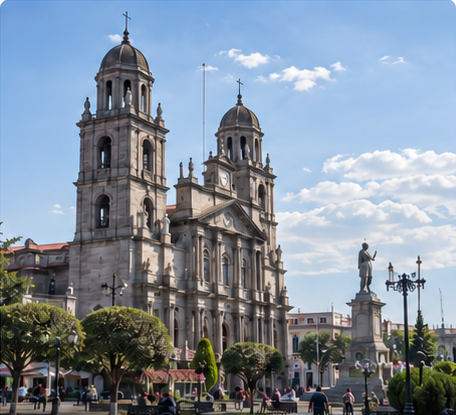Catedral de Toluca, imagen de referencia de la zona